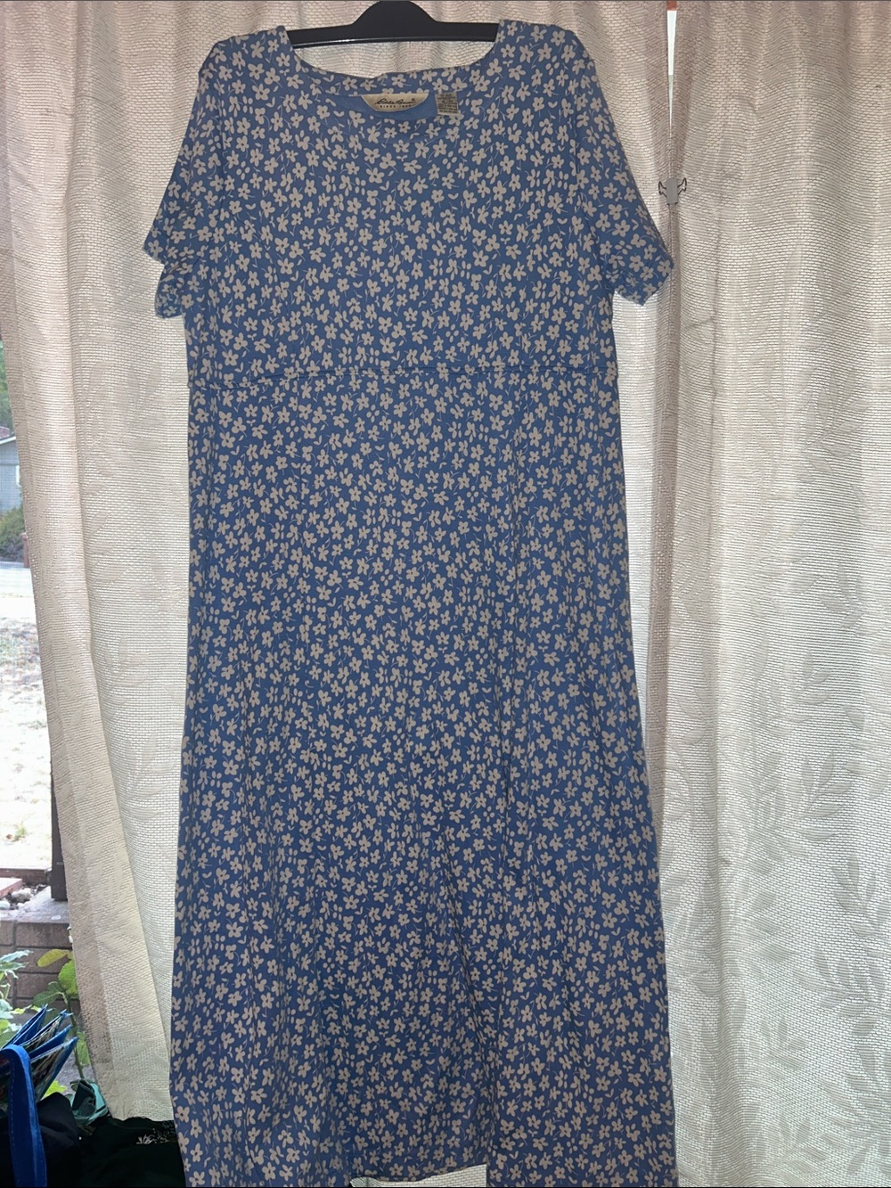 Eddie Bauer Blue Floral Maxi Dress